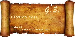 Gladics Solt névjegykártya